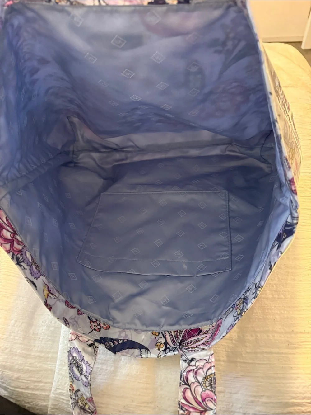 Vera Bradley Purple Floral Glossy Tote